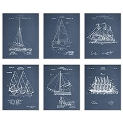Sailboat patent wall for sale  Delivered anywhere in USA 