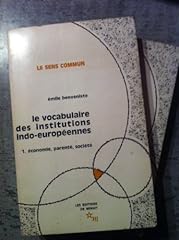 émile benveniste. vocabulaire d'occasion  Livré partout en France