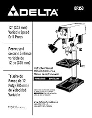 Delta DP350 12" Variable Speed Drill Press Instruction for sale  Delivered anywhere in USA 