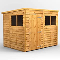 Used, POWER Sheds 8 x 6 Overlap Wooden Shed. 8x6 Pent Wooden for sale  Delivered anywhere in UK