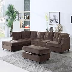 Sienwiey corduroy sectional for sale  Delivered anywhere in USA 
