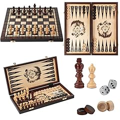 3in1 backgammon chess for sale  Delivered anywhere in UK