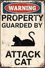 Attack cat warning for sale  Delivered anywhere in USA 
