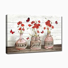 Red poppy canvas for sale  Delivered anywhere in USA 