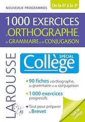 1000 exercices orthographe d'occasion  Livré partout en France