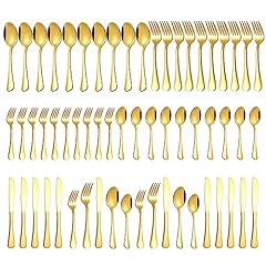 Gold silverware set for sale  Delivered anywhere in USA 