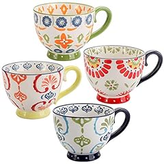 Used, Yesland 4 Pack 14 Oz/420ml Ceramic Coffee Mugs, Colorful for sale  Delivered anywhere in UK