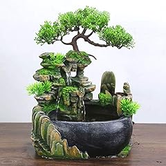 Fontana da interni, pianta verde, fontana da giardino, fontana da tavolo, decorazione Zen meditazione cascata 28X20X15CM usato  Spedito ovunque in Italia 