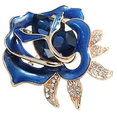 Blue brooch floral for sale  Delivered anywhere in UK