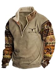 Men western fleece for sale  Delivered anywhere in UK