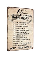 Barn rules tin for sale  Delivered anywhere in USA 
