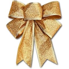Golden christmas bows for sale  Delivered anywhere in USA 