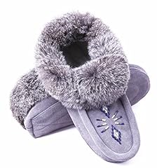 Eucoz Women Moccasin Slippers Indoor,Leather Suede,Soft for sale  Delivered anywhere in Canada