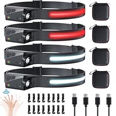 Rechargeable headlamp 4pcs for sale  Delivered anywhere in USA 