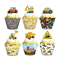Construction cupcake toppers for sale  Delivered anywhere in Ireland