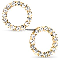Gold circle earrings for sale  Delivered anywhere in USA 