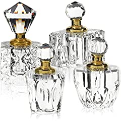 Crystal Perfume Bottle Set in Vintage Style (4 Pack), used for sale  Delivered anywhere in Canada