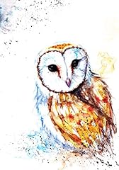 Barn owl watercolour for sale  Delivered anywhere in UK