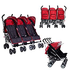 Kids Kargo Triple Stroller Red for sale  Delivered anywhere in Ireland