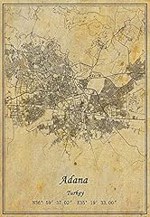 Turkey adana map for sale  Delivered anywhere in UK