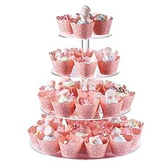 Cupcake Stand, 4 Tier Round Acrylic Cupcake Display for sale  Delivered anywhere in UK