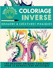 Coloriage inversé dragons d'occasion  Livré partout en France
