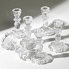 Tall glass candlestick for sale  Delivered anywhere in USA 