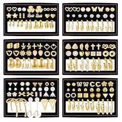 Pairs gold earrings for sale  Delivered anywhere in USA 