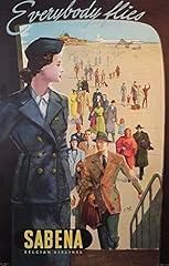 Avion sabena affiche d'occasion  Livré partout en France