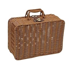 Retro wicker suitcase for sale  Delivered anywhere in USA 
