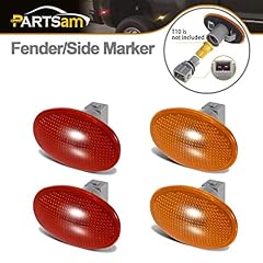 Partsam 2 Amber + 2 Red Dually Bed Fender Clearance for sale  Delivered anywhere in USA 