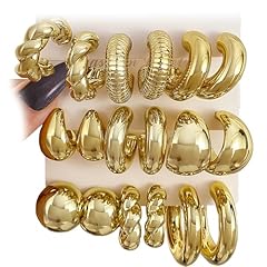 Pairs gold hoop for sale  Delivered anywhere in USA 