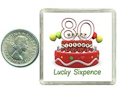 80th birthday lucky for sale  Delivered anywhere in UK