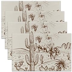 Southwest cowboy placemats for sale  Delivered anywhere in USA 
