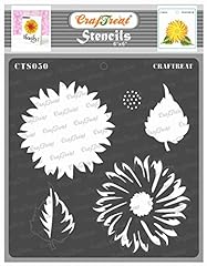 Used, CrafTreat Layered Sunflower Stencils for painting on Wood, Canvas, Paper, Fabric, Floor, Wall and Tile - SunFlower Stencil - 6x6 Inches - Reusable DIY Art and Craft Stencils for Painting Flowers for sale  Delivered anywhere in Canada