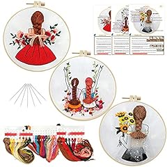 TOHHOT 3pcs Adult Hand DIY Embroidery Kits for Beginners,Include for sale  Delivered anywhere in UK