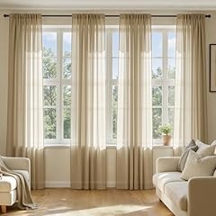 Miulee beige sheer for sale  Delivered anywhere in USA 