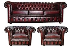 Chesterfield genuine leather for sale  Delivered anywhere in Ireland