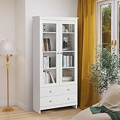 Yigobuy white bookcase for sale  Delivered anywhere in USA 