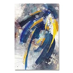 Yellow blue abstract for sale  Delivered anywhere in USA 