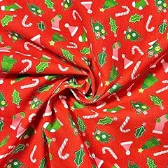 Christmas polycotton fabric for sale  Delivered anywhere in UK