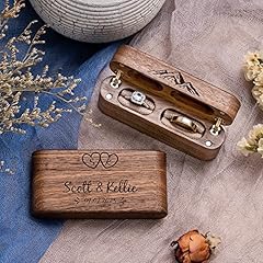 Gravierte holz doppelring gebraucht kaufen  Wird an jeden Ort in Deutschland