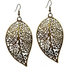 Filigree leaf earrings for sale  Delivered anywhere in USA 