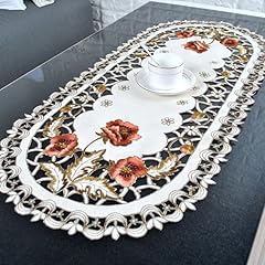 Lace tablecloth oval for sale  Delivered anywhere in UK