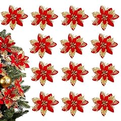 Peutier 24pcs poinsettia for sale  Delivered anywhere in UK