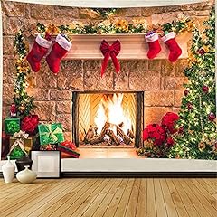 Christmas fireplace tapestry for sale  Delivered anywhere in USA 