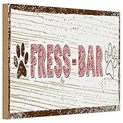 Holzschild fress bar gebraucht kaufen  Wird an jeden Ort in Deutschland