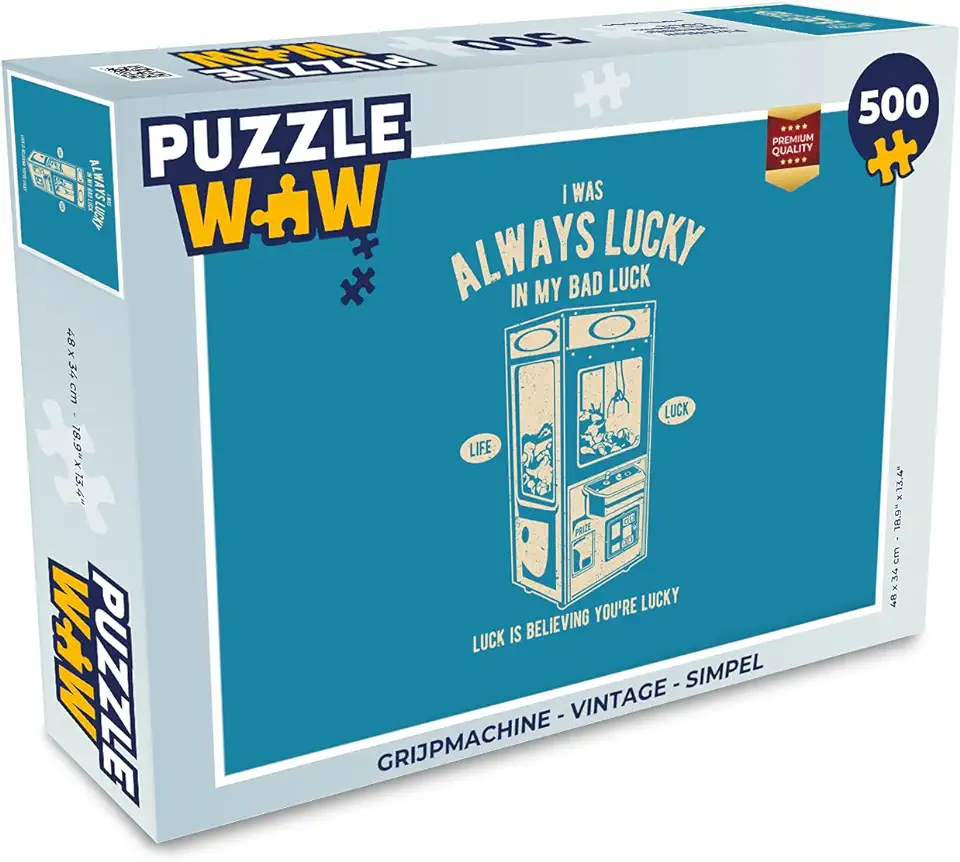 Gebruikt, Puzzel Grijpmachine - Vintage - Simpel - Legpuzzel - Puzzel 500 stukjes - legpuzzel voor volwassenen - Jigsaw puzzel 48x34 cm tweedehands  
