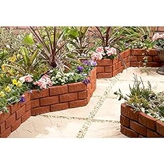 Brick Effect Plastic Hammer-In Garden Edging - Terracotta for sale  Delivered anywhere in UK