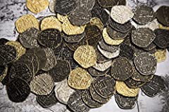 Metal Pirate Coins -100 Gold and Silver Spanish Doubloon, used for sale  Delivered anywhere in USA 